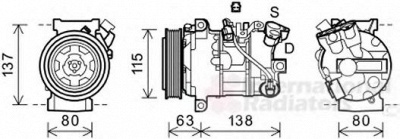 VAN WEZEL 4300k491 -  Компрессор, кондиционер